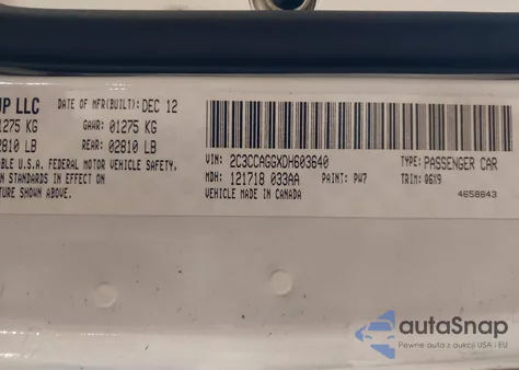 2013 Chrysler 300 300S Glacier из США, поврежденный, VIN 2C3CCAGGXDH603640